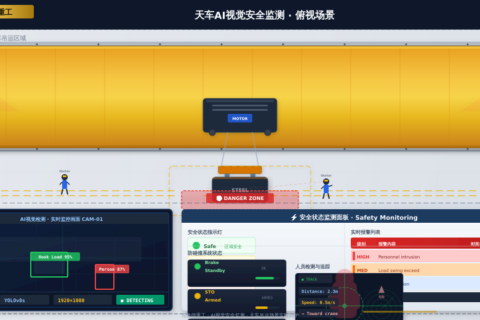 天车AI视觉安全监测：吊运区域人员侵入检测与防碰撞工程实践